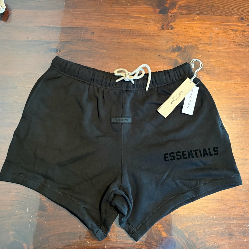 Fear of God ESSENTIALS Black Athletic Drawstring Shorts